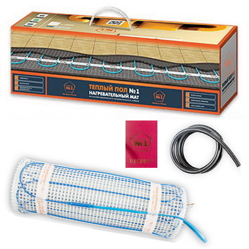 Нагревательный мат для теплого пола «Теплый пол №1» ТСП-1920-12,0 под плитку, 12 м², 1920 Вт