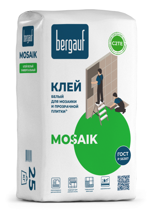 Клей для мозаики Bergauf (Бергауф) Mosaik С2 ТЕ, 25 кг