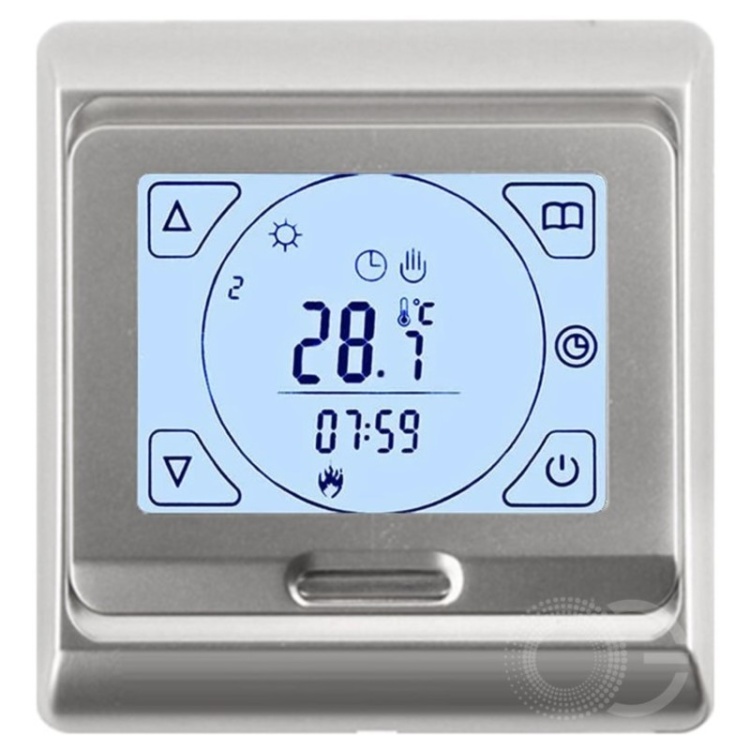 Програмируемый терморегулятор Е 91.716, серебро