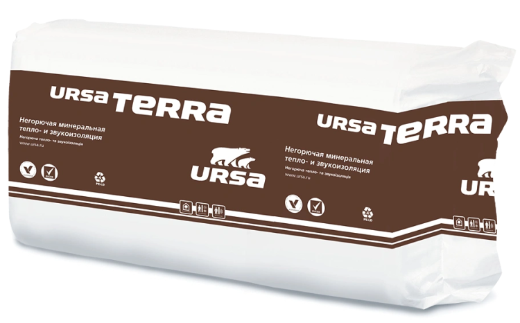 Утеплитель Ursa Terra 33 PN 1250х610х50 мм, 20 шт. в уп
