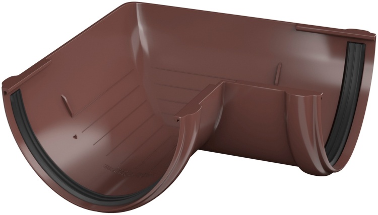 Угол желоба 90° пластиковый Технониколь Оптима 120/80 мм, серый