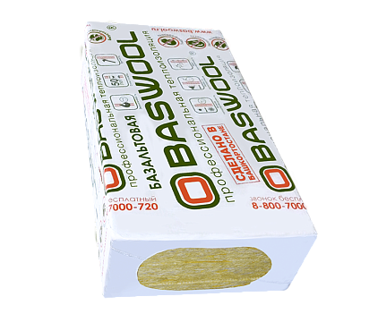 Утеплитель BASWOOL Руф Н-120 1200х600х100 мм, 3 шт/уп, 2,16 м²