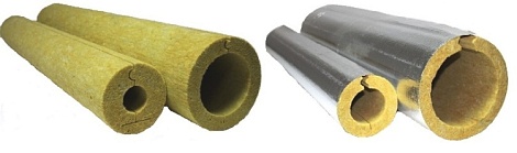 Цилиндр минераловатный Экоролл КВ-150 без покрытия Ø32 мм, толщина 60 мм, 1 м