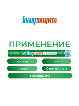 Супердиффузионная мембрана Кнауф Защита AX от влаги и ветра, 60 м²