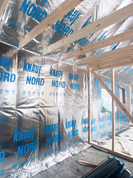 Пароизоляция фольгированная Кнауф Норд Vapor Barrier, 240 мкм, 75 м², 1,5х50 м
