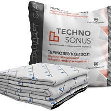 Мат для звукоизоляции ТермоЗвукоИзол Стандарт (10000*1500*15) 0,26м3/15м2