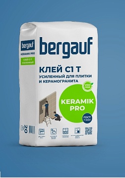 Клей для плитки усиленный Bergauf (Бергауф) Keramik Pro С1, 25 кг