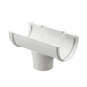Воронка водосточная пластиковая Docke LUX 141/100 мм, пломбир (белый)
