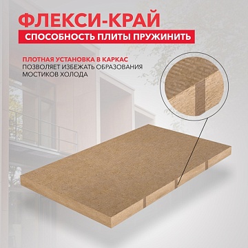 Утеплитель Роквул Лайт Баттс 1000х600х50 мм, 10 шт/уп, 6 м²